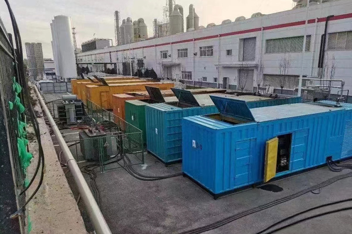 板桥镇发电机租赁施工现场